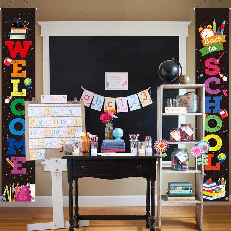LioNergy Back to School Banner Welcome Banner for First Day of School Hanging Fabric Banners Flags Sign Backdrop DÃ©cor Supplies for Pre-School Primary High School Classroom Decorations - Image 5
